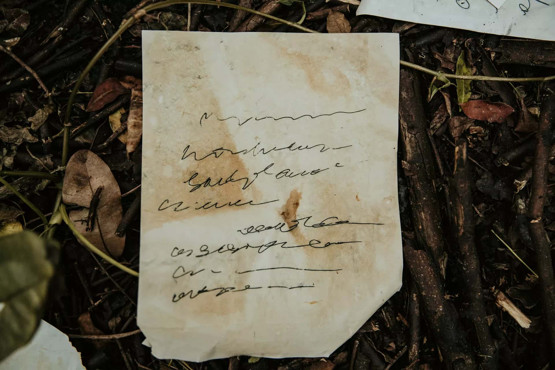 Eski bir kâğıt üzerinde soluklaşmış el yazısı satırlar