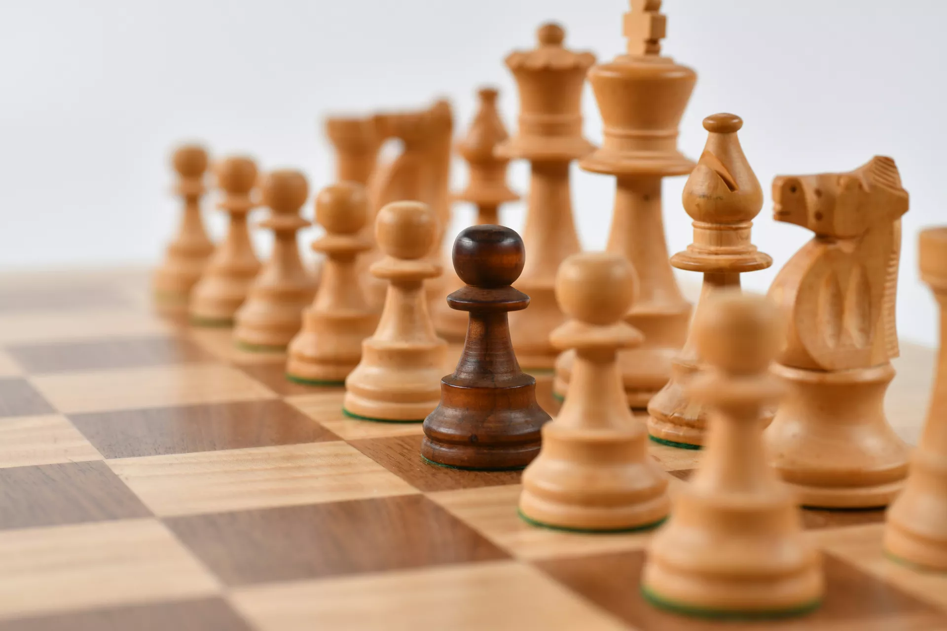 Satranç tahtası, yakın plan